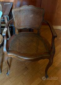Poltroncina in paglia di Vienna