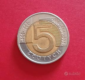 Moneta 5 Zloty, Polonia 2009, nuova.