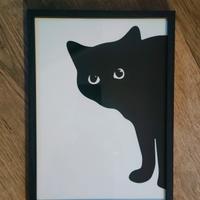 Quadro con gatto nero 