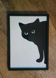 Quadro con gatto nero 