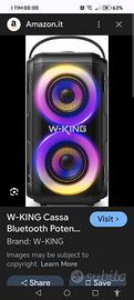 Cassa bluetooth potente w king 