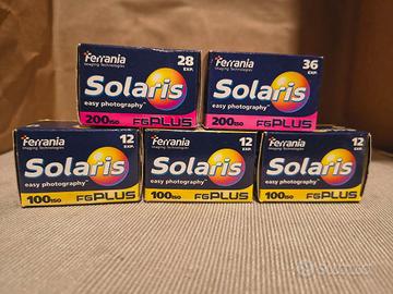 5 rullini Ferrania Solaris fgPLUS scaduti ISO 100