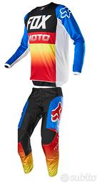 Completo Maglia - Pantalone Cross FOX 180 FYCE BLU