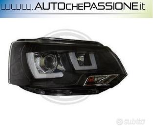 Coppia fanali neri led per VW T5 2009>2015 tube li