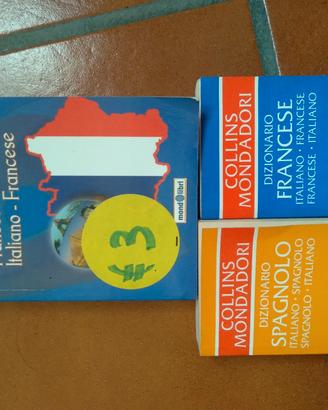 3 dizionari tascabili francese e spagnolo