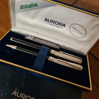 Aurora penna biro + stilografica argento