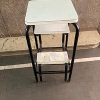 Sgabello da cucina con scaletta vintage  1970