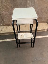Sgabello da cucina con scaletta vintage  1970