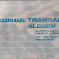 Manuale uso e Manutenzione Honda Transalp '87-'89