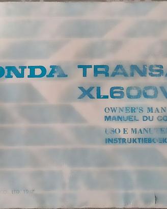 Manuale uso e Manutenzione Honda Transalp '87-'89