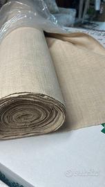 rotolo di lino, tessuto al telaio 