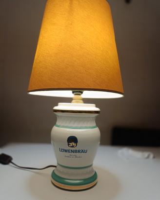 Lampada da Tavolo ceramica Birreria Lowenbrau 