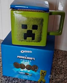 tazza con coperchio porta biscotti minecraft oreo
