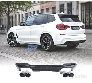 DIFFUSORE BMW X3 G01 LOOK M PERFORMANCE NERO LUCID