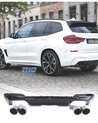 DIFFUSORE BMW X3 G01 LOOK M PERFORMANCE NERO LUCID