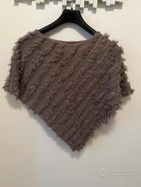 Poncho/mantella pelliccia