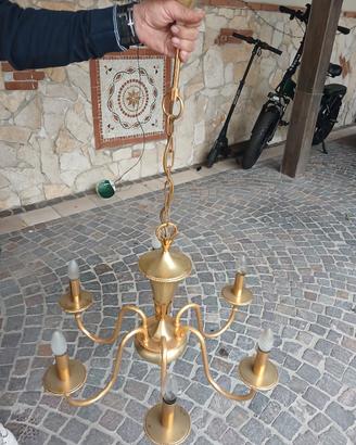 lampadario in ottone 