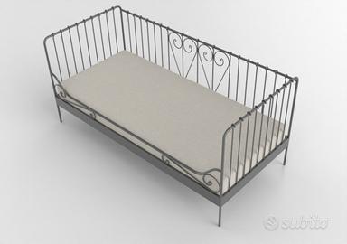 letto singolo in ferro battuto nero Meldal Ikea