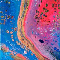 quadro astratto fluid art 