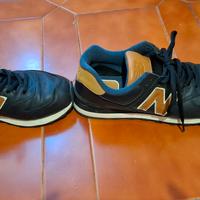 NEW BALANCE Sneaker uomo nera in pelle


