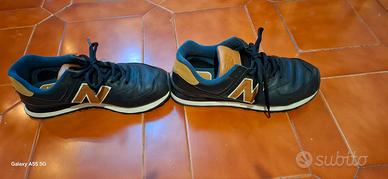 NEW BALANCE Sneaker uomo nera in pelle

