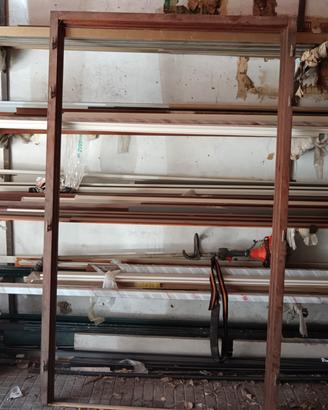 infisso  porta finestra in legno Masello 