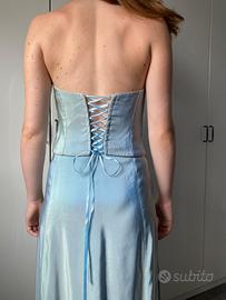 Abito azzurro cerimonia o sposa