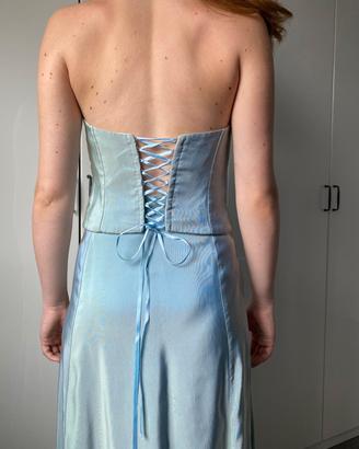 Abito azzurro cerimonia o sposa