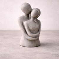 Statua Coppia Abbracciata in Cemento  Minimal