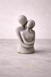 Statua Coppia Abbracciata in Cemento  Minimal