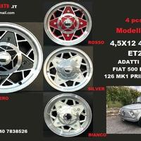 Cerchi f500 millemiglia 4,5x12 4x190 et25 fiat 500