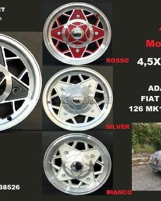 Cerchi f500 millemiglia 4,5x12 4x190 et25 fiat 500