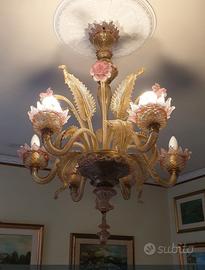 Lampadario vintage di Murano