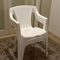 3 sedie plastica da giardino 
