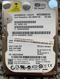 Hd western digital 250Gb Sata 5400rpm