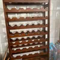 Portabottiglie rustico in legno