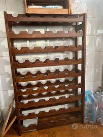 Portabottiglie rustico in legno