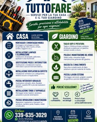 Manutentore/Tuttofare  - Piccoli lavori a Piacenza