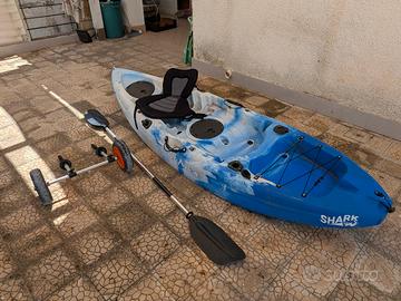 kayak Atlantis Shark blu/bianco, 280 cm, monoposto