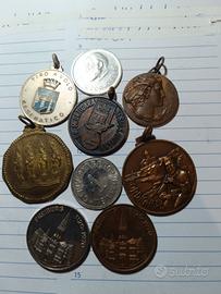lotto 9 PZ medaglie e gettoni 