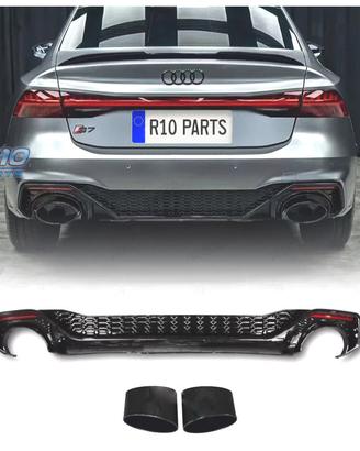 DIFFUSORE AUDI A7 19-23 LOOK RS7 NERO LUCIDO O---O