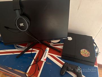 Ps4+ monitor con cuffie da gaming