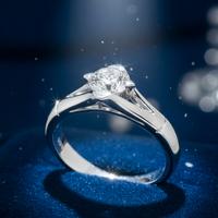 anello solitario oro bianco 18 k kt 0,86 