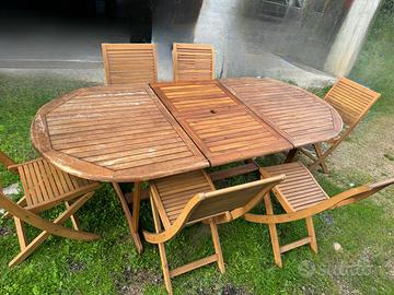 Set di tavolo da giardino FSC