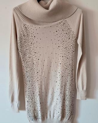 Abito in maglia con strass 