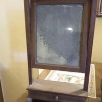 Toeletta,piccolo specchio d'epoca da barba