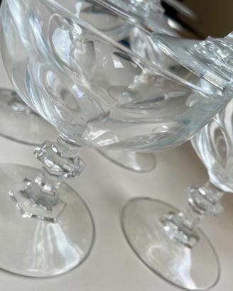 Set composto da 6 bicchieri in cristallo Champagne