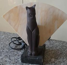 Lampada retrò gatto Art Déco