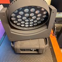2 Wash LED Luci DJ Discoteca 36x18W RGBW+UV + zoom