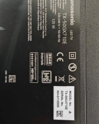 Ricambi TV Panasonic TX-50GX7  10E